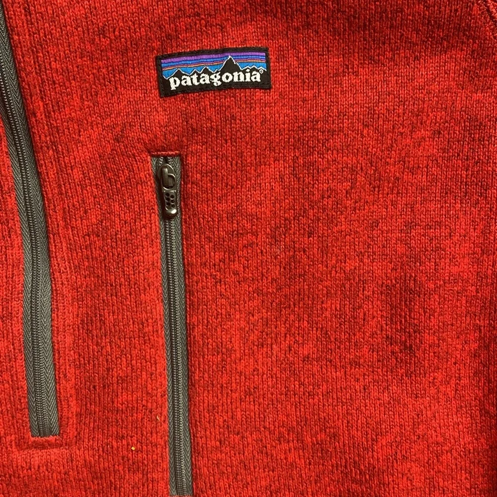 Patagonia Men's large Zip-Up Red Sweater